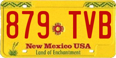 NM license plate 879TVB