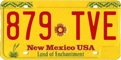NM license plate 879TVE