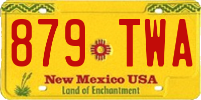 NM license plate 879TWA