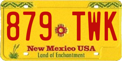 NM license plate 879TWK