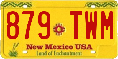 NM license plate 879TWM
