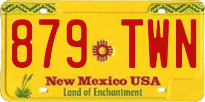 NM license plate 879TWN
