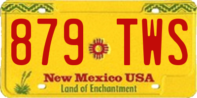 NM license plate 879TWS
