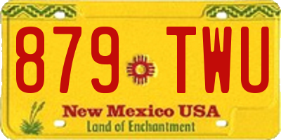NM license plate 879TWU