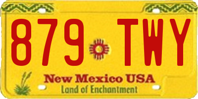 NM license plate 879TWY
