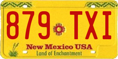 NM license plate 879TXI