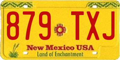 NM license plate 879TXJ