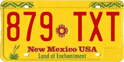 NM license plate 879TXT