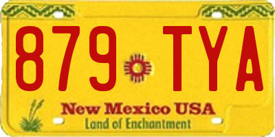 NM license plate 879TYA