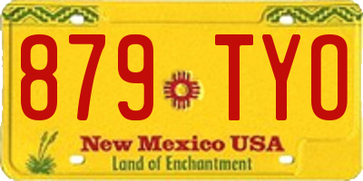 NM license plate 879TYO