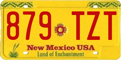 NM license plate 879TZT