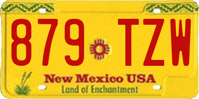 NM license plate 879TZW