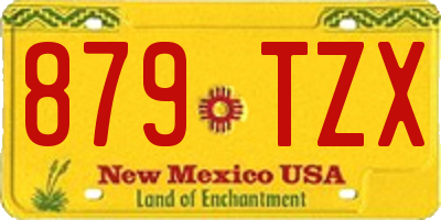 NM license plate 879TZX