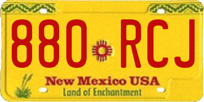 NM license plate 880RCJ