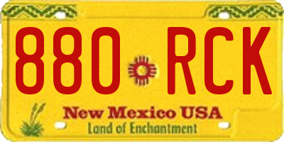 NM license plate 880RCK