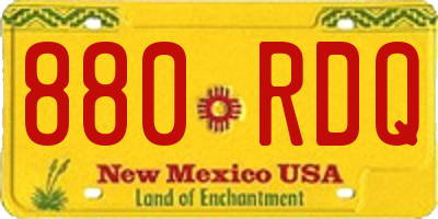 NM license plate 880RDQ