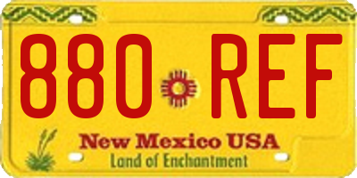 NM license plate 880REF
