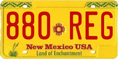 NM license plate 880REG