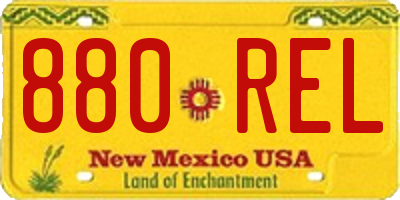 NM license plate 880REL