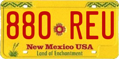 NM license plate 880REU