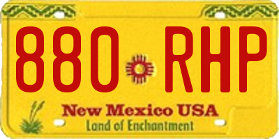 NM license plate 880RHP