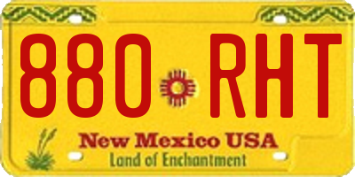 NM license plate 880RHT