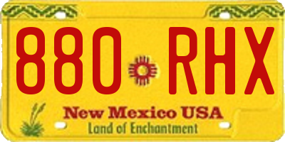 NM license plate 880RHX