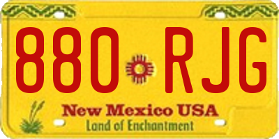NM license plate 880RJG