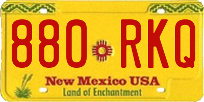 NM license plate 880RKQ