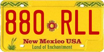 NM license plate 880RLL