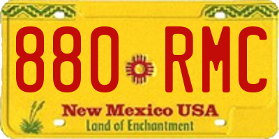 NM license plate 880RMC