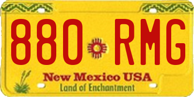 NM license plate 880RMG