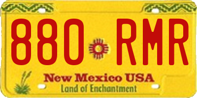 NM license plate 880RMR