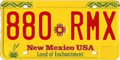 NM license plate 880RMX