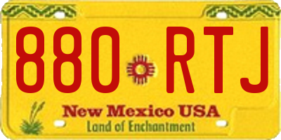 NM license plate 880RTJ
