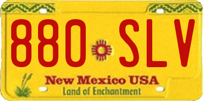 NM license plate 880SLV