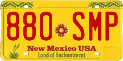 NM license plate 880SMP