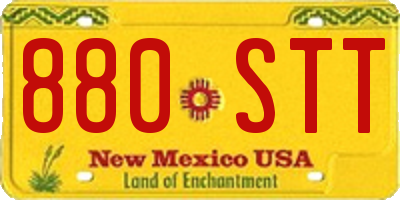 NM license plate 880STT
