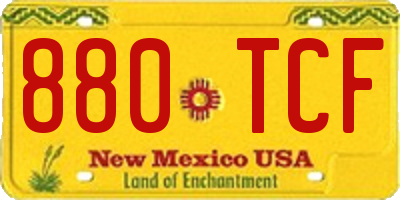 NM license plate 880TCF