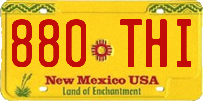 NM license plate 880THI