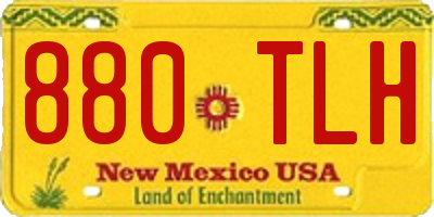 NM license plate 880TLH