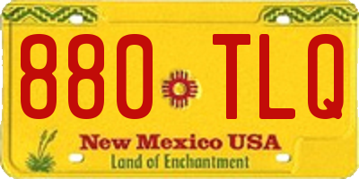 NM license plate 880TLQ