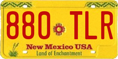 NM license plate 880TLR