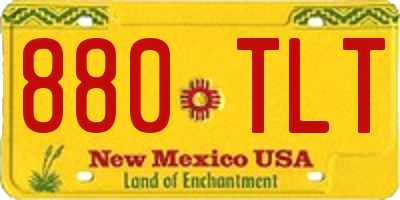 NM license plate 880TLT