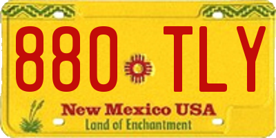 NM license plate 880TLY