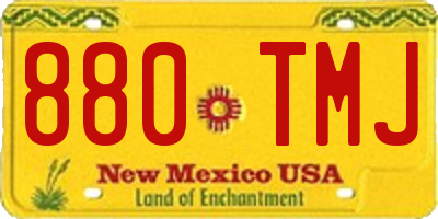 NM license plate 880TMJ