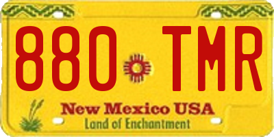 NM license plate 880TMR