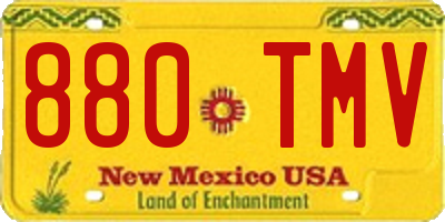 NM license plate 880TMV