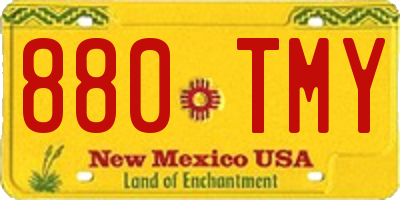 NM license plate 880TMY