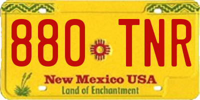 NM license plate 880TNR